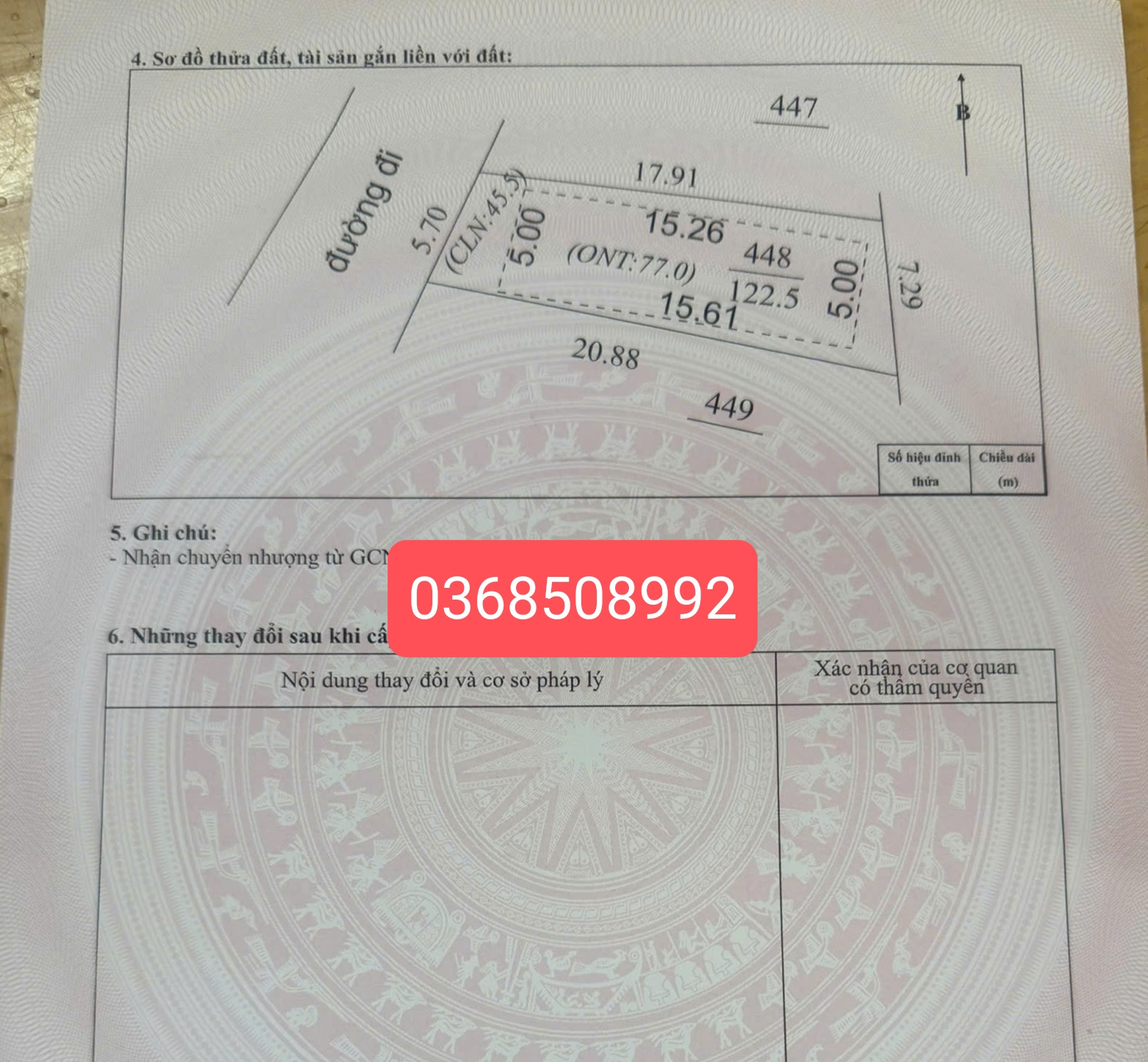 Bán đất 122m² ngang 5,7m giá 2.35 tỷ Xã Hợp Thịnh