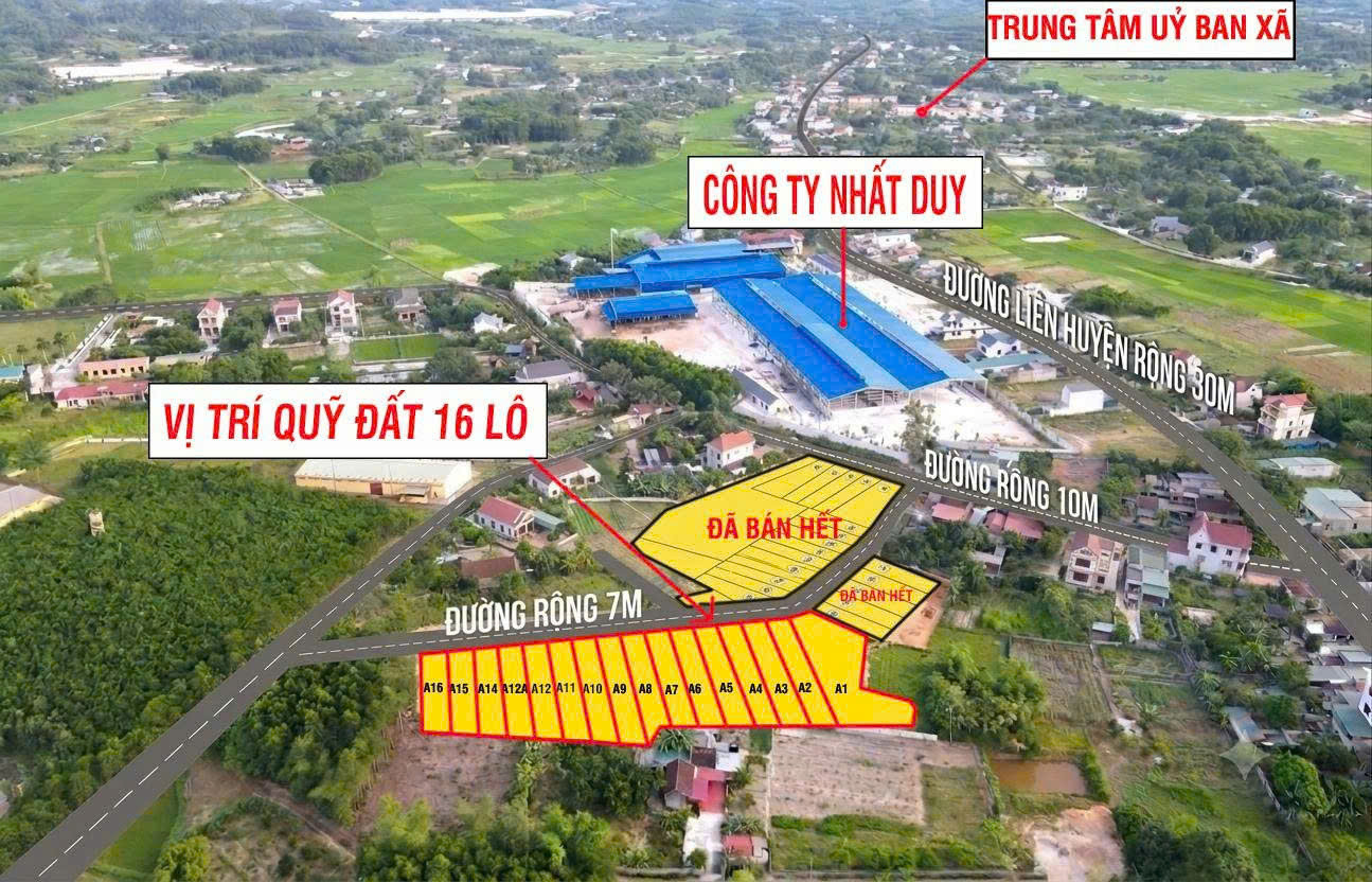Bán Đất 207m2 có sẵn 125 m2 thổ cư giá 385 triệu tại Xã Hợp Tiến Huyện Triệu Sơn Thanh Hóa