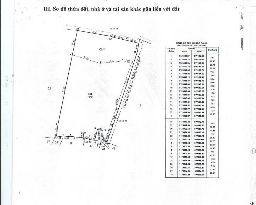 Bán đất 5039m² có sẵn 3443m² thổ cư ngang 50m giá 32 tỷ tại Xã Hưng Long
