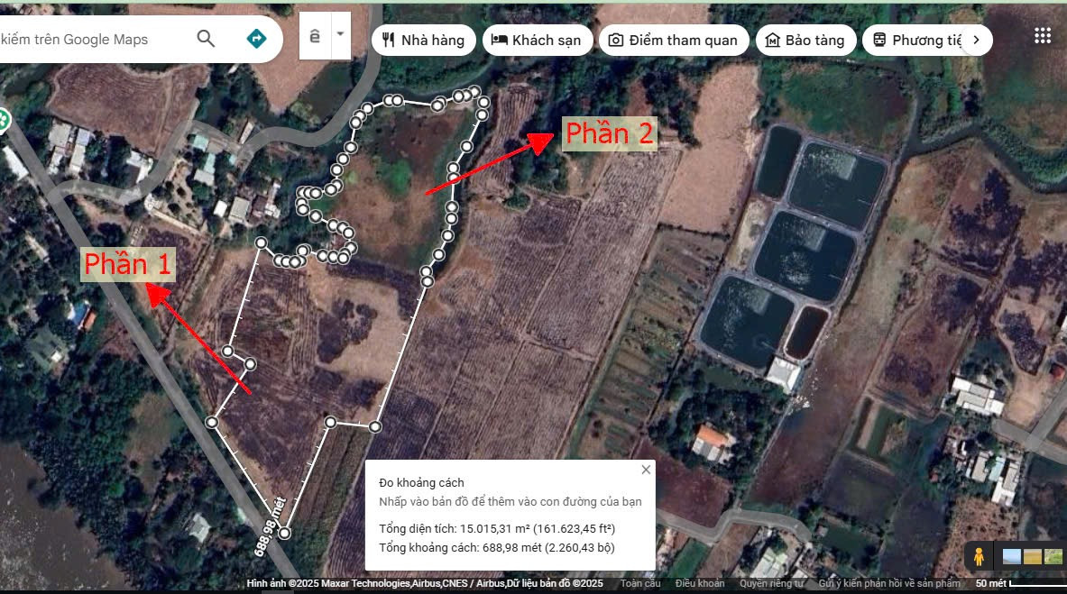Bán đất 15000m² ngang 100m giá 50 tỷ tại Xã Hưng Long