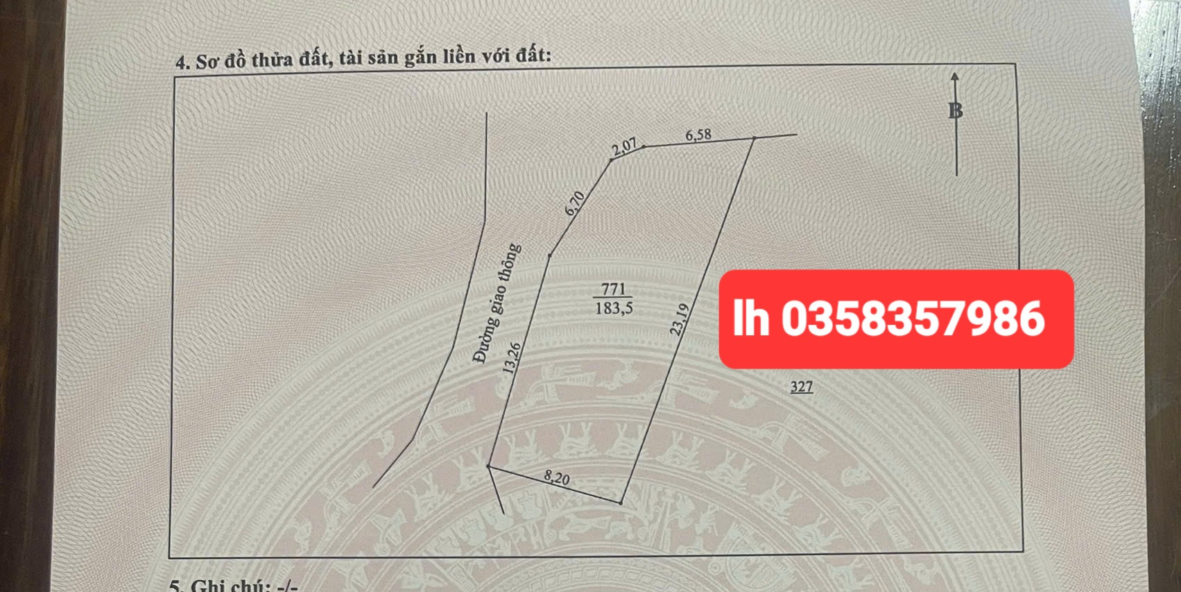 Bán đất 183.5m² ngang 8.2m giá 850 triệu Xã Kha Sơn