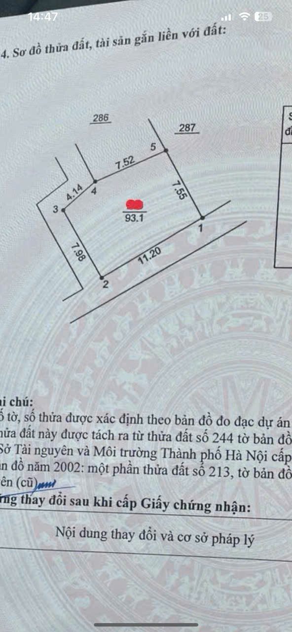 Bán Đất 93m² thổ cư 93m² giá 2 tỷ tại Xã Khai Thái Huyện Phú Xuyên Hà Nội