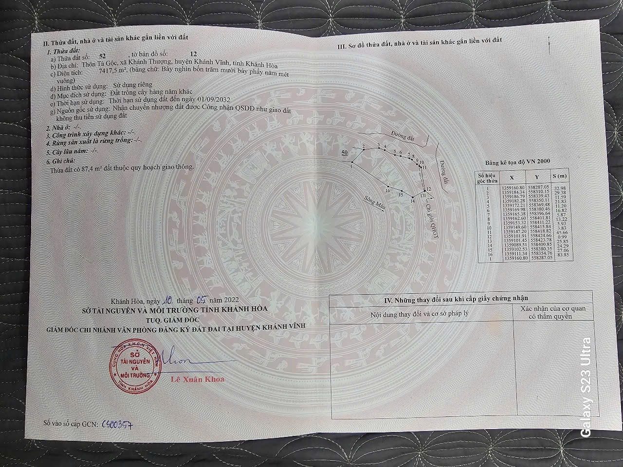 BÁN LÔ ĐẤT VƯỜN QUI HOẠCH ĐẤT ONT Ở KHÁNH THƯỢNG , KHÁNH VĨNH . DT 7000m2 , GIÂP SÔNG MẤU . PPHUF HỢP LÀM FARMSTAY , NHÀ VƯỜN . GIÁ 1 TỶ 850 TRIỆU