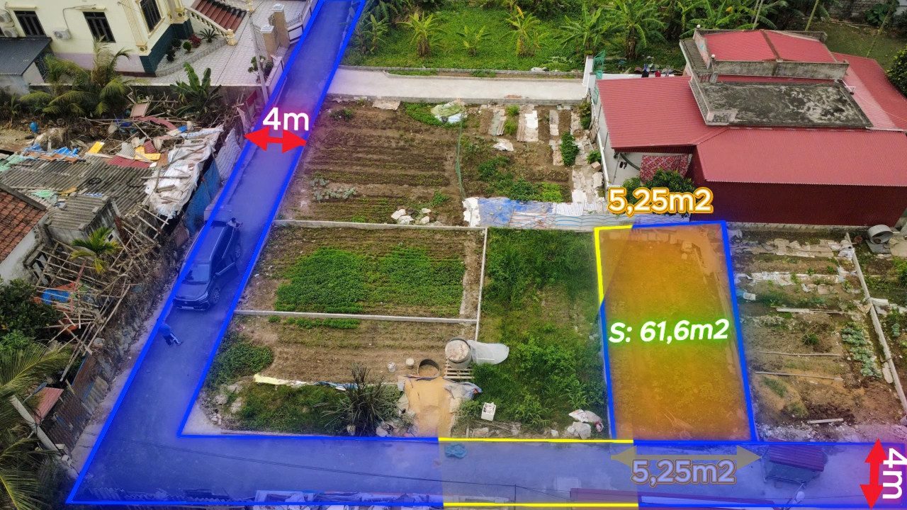 Chỉ còn 1 lô đất duy nhất Đoàn Xá, Kiến Hải, Hải Phòng. S: 62m²: 1 tỷ. Ô tô vào. KCN, cảng biển Vin