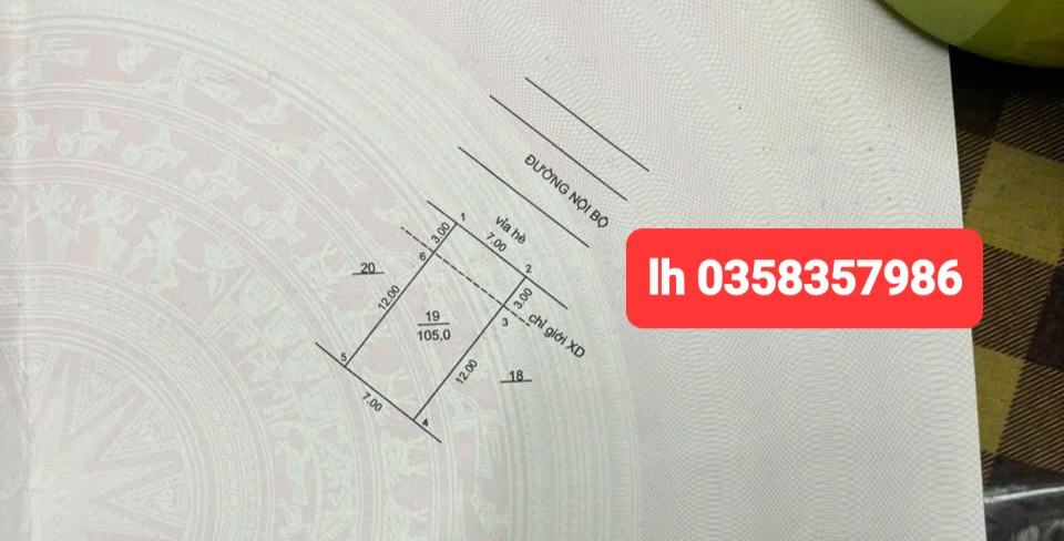 Bán đất 105m² ngang 7m giá 3.68 tỷ Xã Kim Anh
