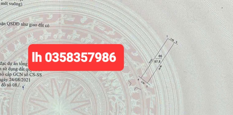 Bán đất 97.8m² ngang 3.95m giá 2.33 tỷ Xã Kim Anh