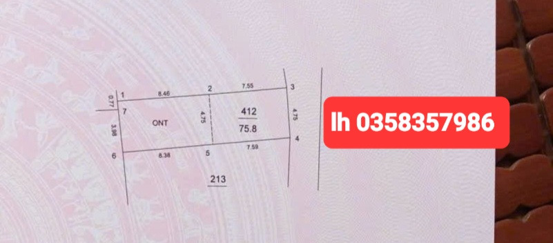 Bán đất 75.8m² ngang 4.75m giá 1.73 tỷ Xã Kim Anh