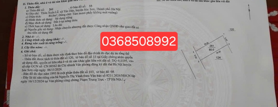 Bán đất 80m² ngang 5m giá 2.2 tỷ Xã Kim Anh