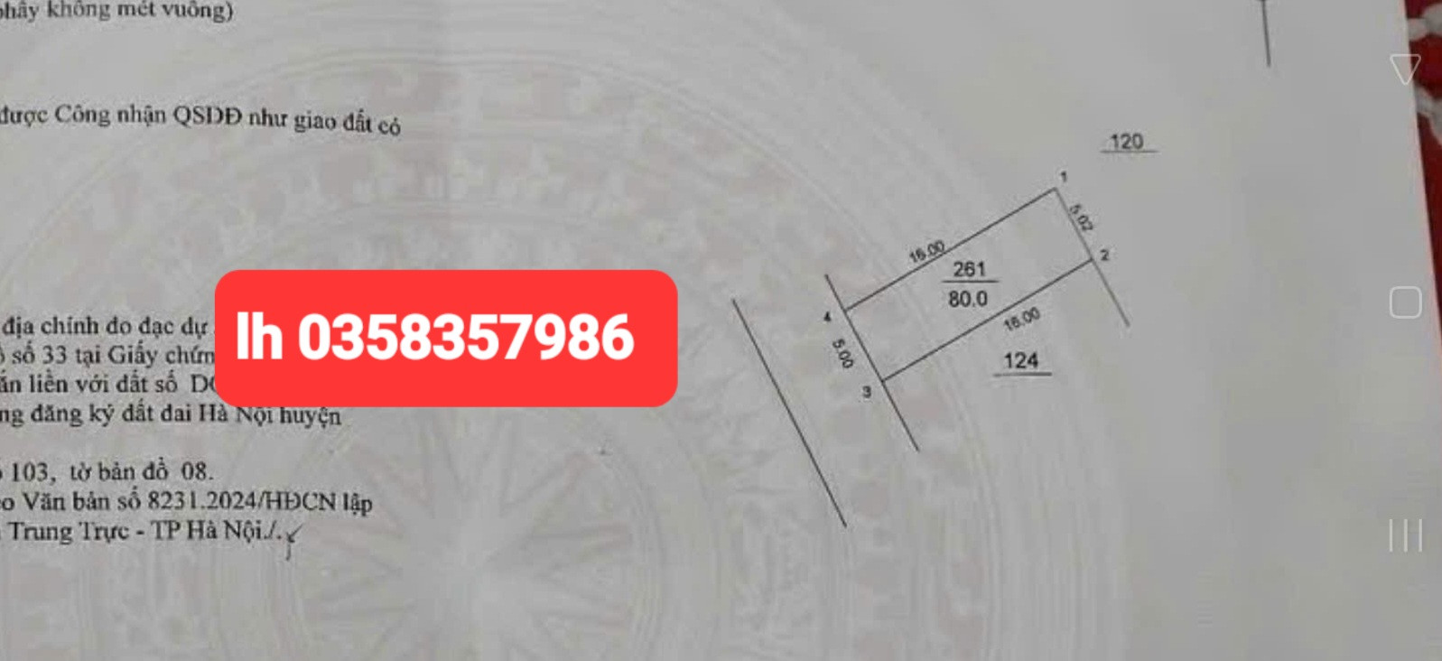 Bán đất 80m² ngang 5m giá 2.25 tỷ Xã Kim Anh