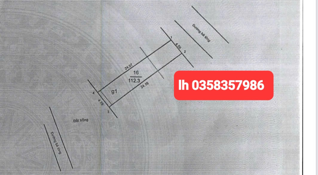 Bán đất 112.3m² full thổ cư ngang 4.78m giá 5.4 tỷ tại Xã Kim Anh