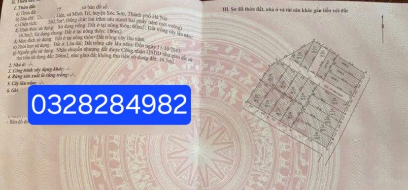 Bán đất 60m² full thổ cư ngang 4m giá 1.28 tỷ tại Xã Kim Anh
