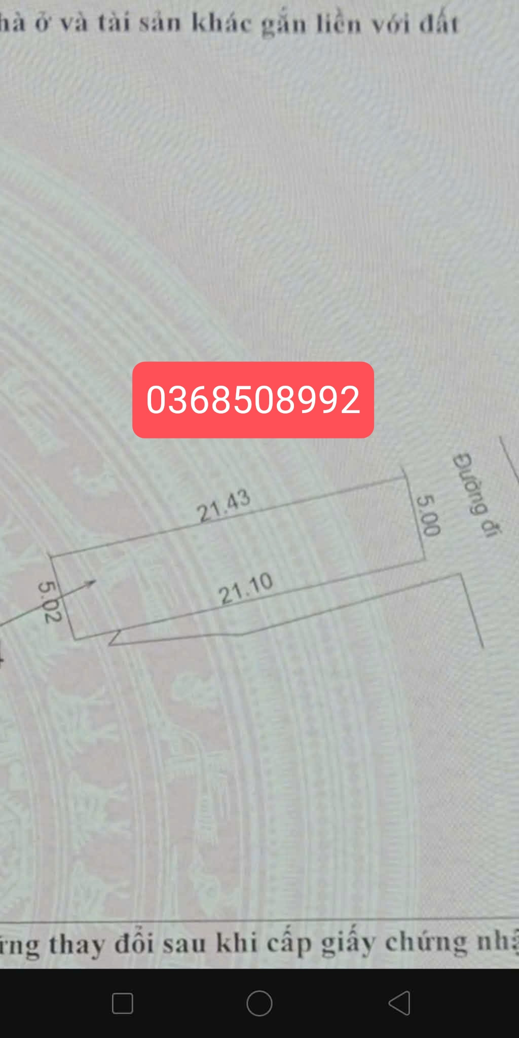 Bán đất 106m² full thổ cư ngang 5m giá 1.4 tỷ tại Xã Lạng Giang