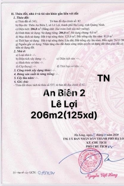 ĐẤT THỔ CƯ AN BIÊN 2 - LÊ LỢI
