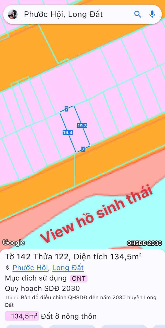 🔥🔥🔥 BÁN NHANH LÔ ĐẤT VIEW HỒ – GẦN BIỂN LỘC AN – CHỈ 1 TỶ 700 🌊🍃