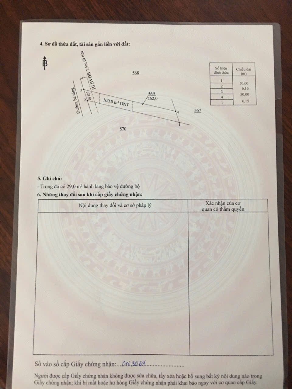 Chính Chủ Cần Bán Lô Đất Mặt Tiền BêTông.