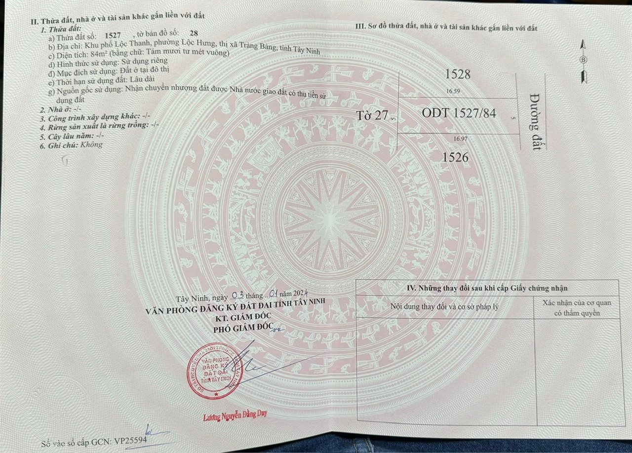 Đất full thổ cư, 1 sẹc đường Hương lộ 2, P. Lộc Hưng, 86m2, SHR, Giá 550tr.