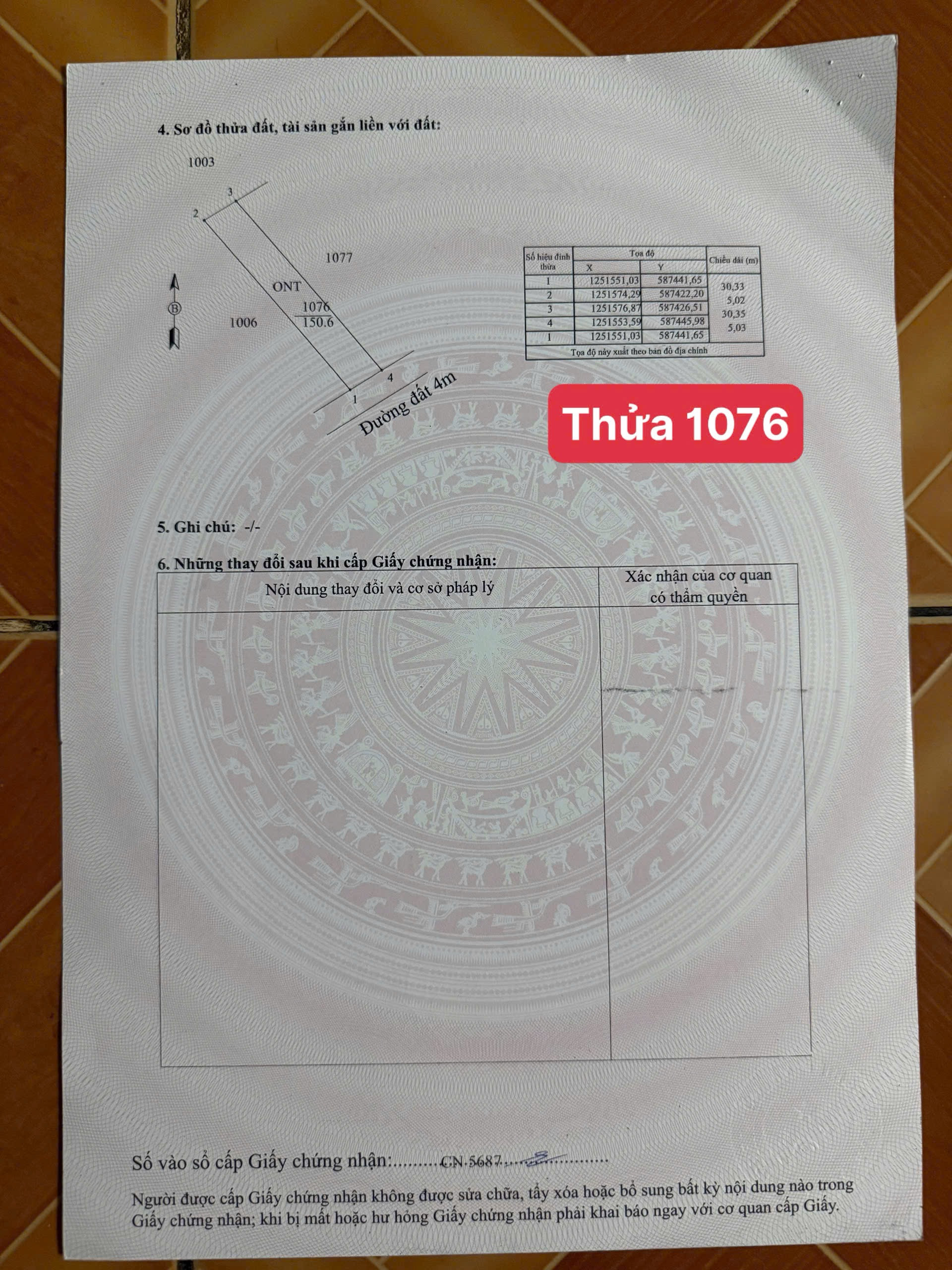 Bán đất 151.5m² giá 289 triệu Xã Lộc Ninh