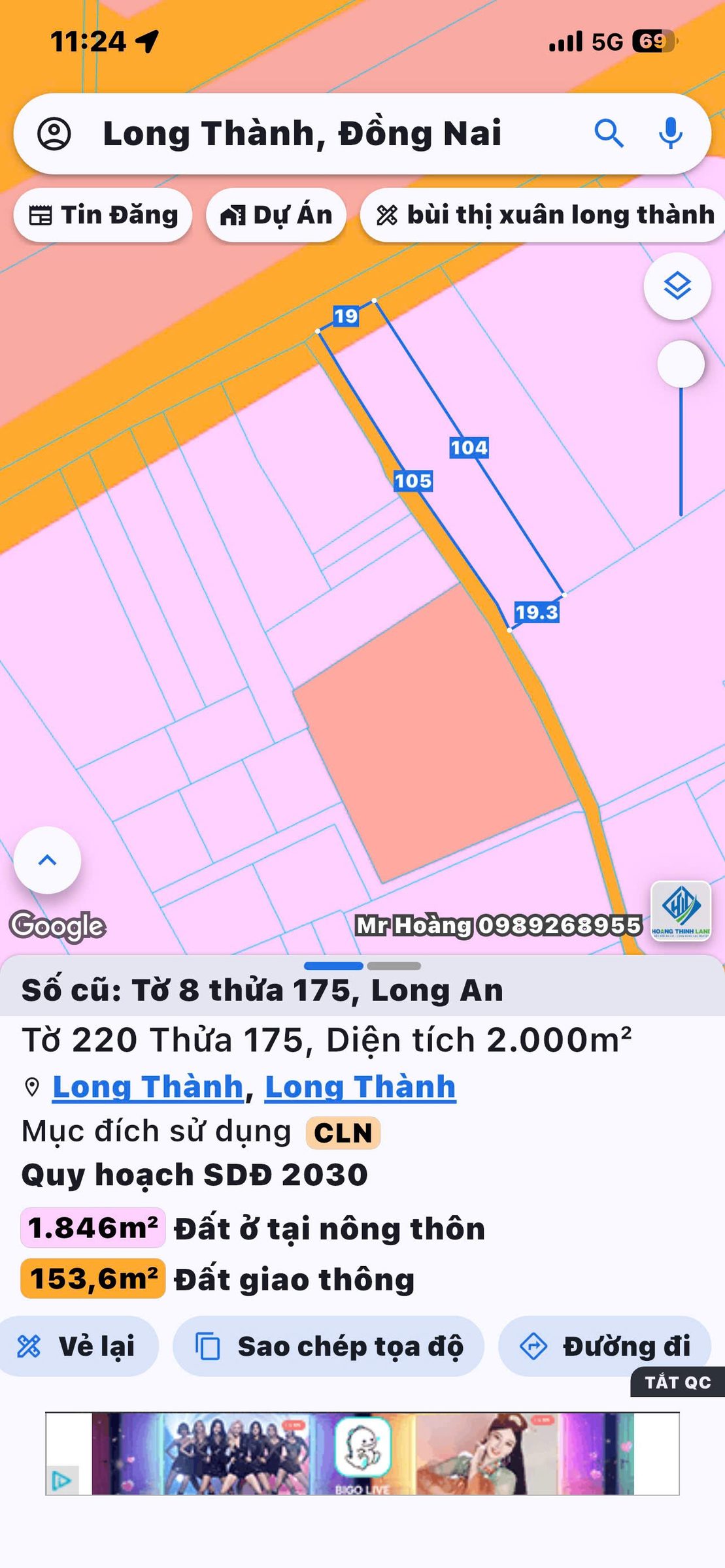 2000M2 LÔ GÓC 2 MẶT TIỀN NGAY KHU CÔNG NGHIỆP LỘC AN - BÌNH SƠN