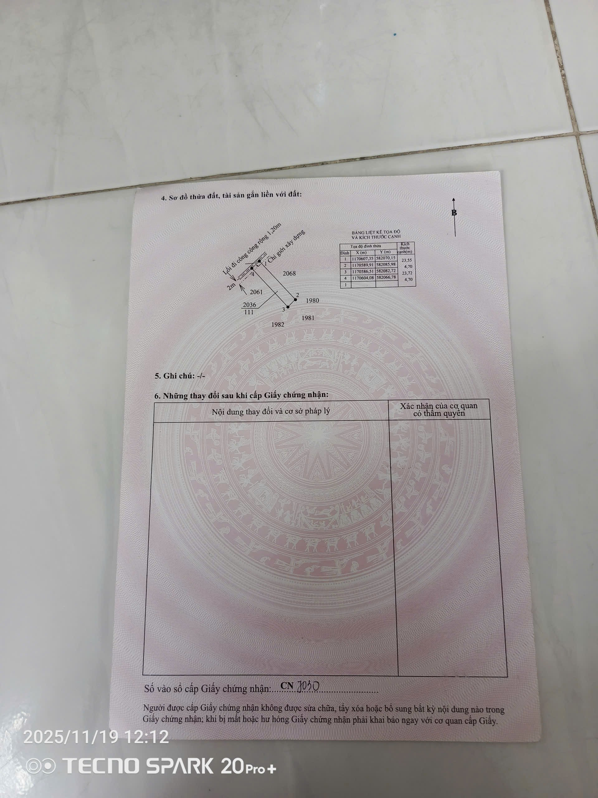 Bán nhà 111.7m² ngang 4.7m giá 2.2 tỷ Xã Long Cang