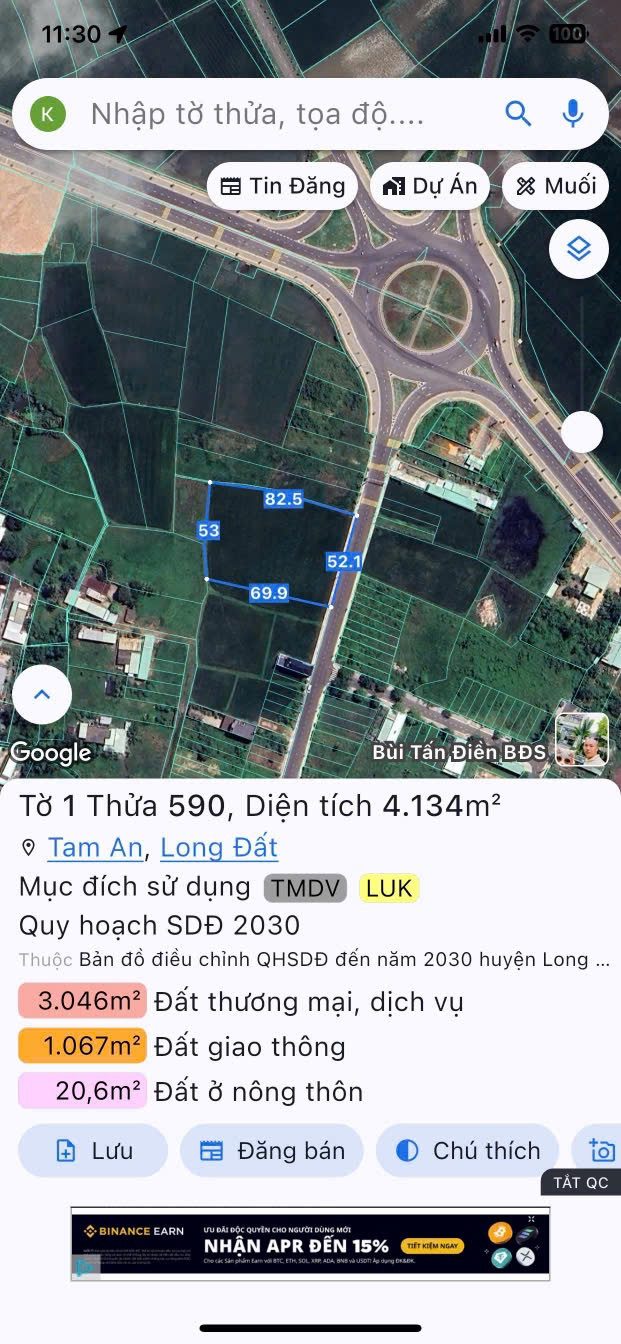 Bán Đất 4133m² thổ cư 1709m² giá 12.5 tỷ tại Xã Long Điền TP. Hồ Chí Minh