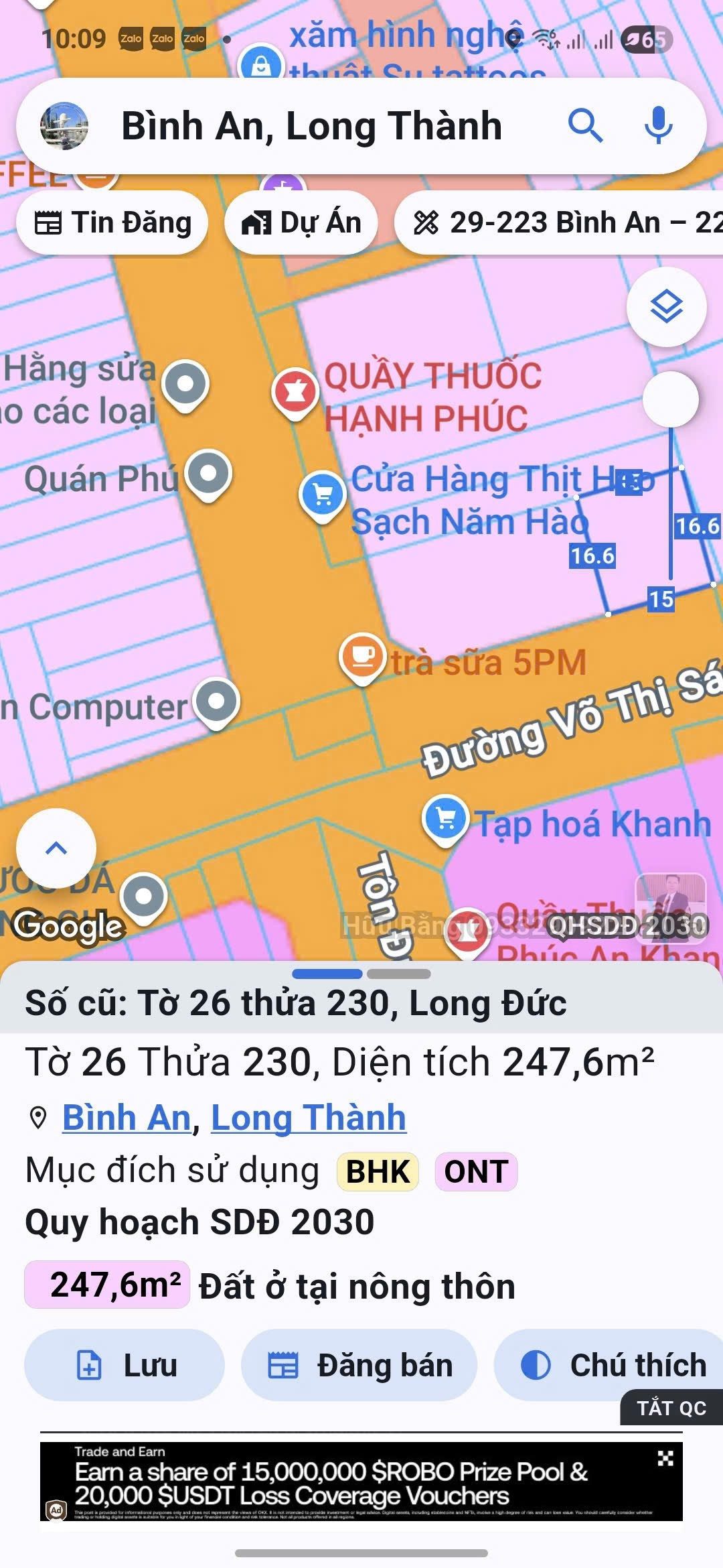 Cần bán 15m mặt tiền võ thị sáu long thành