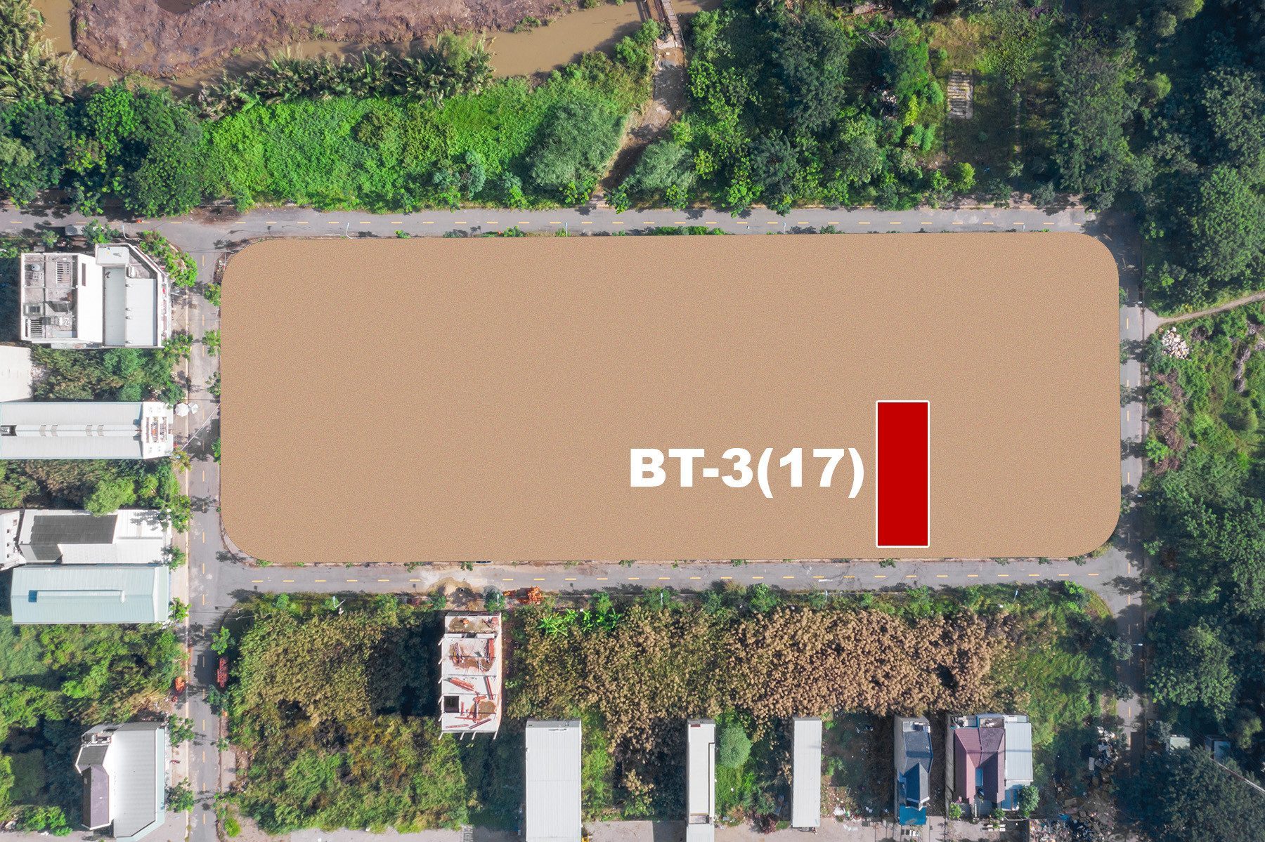 Bán nền F0 biệt thự hướng Nam KDC Long Hậu  - 10x28m Mặt tiền đẹp cân đối - (SADECO)