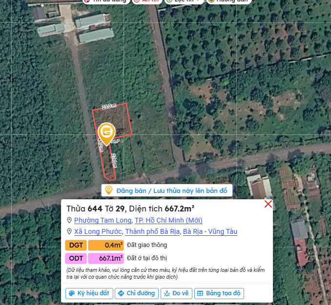 ĐẤT 667M², NGANG 4M, THÀNH PHỐ BÀ RỊA