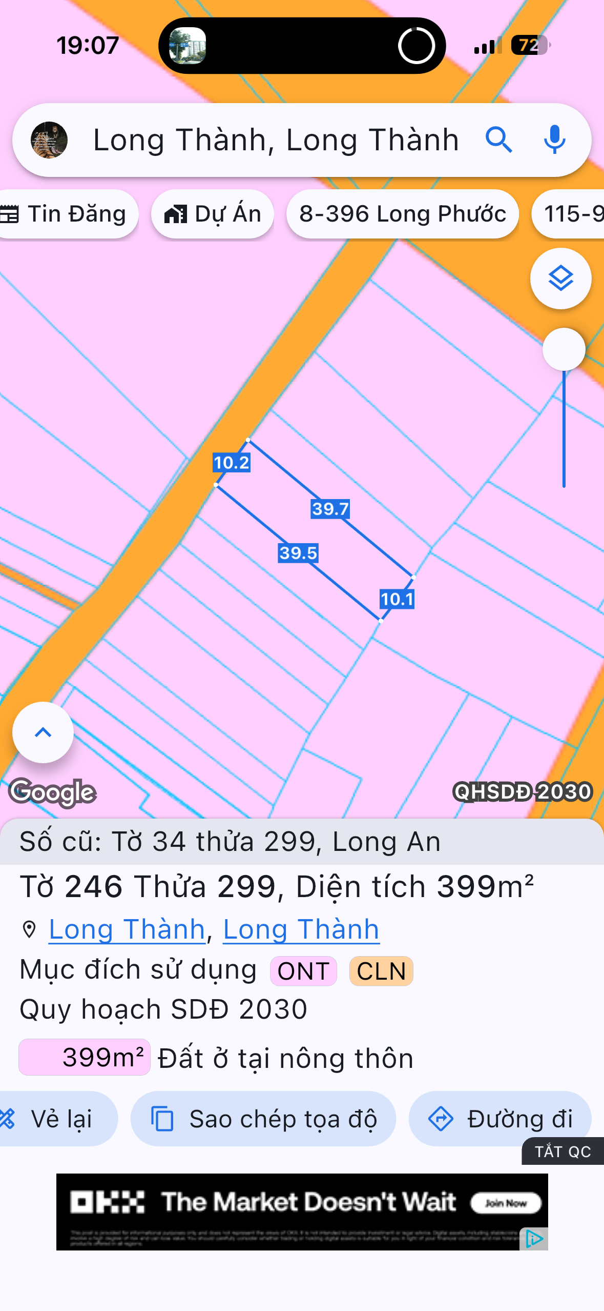Bán nhà 399m² có sẵn 80m² thổ cư ngang 10m giá 10 tỷ tại Xã Long Thành