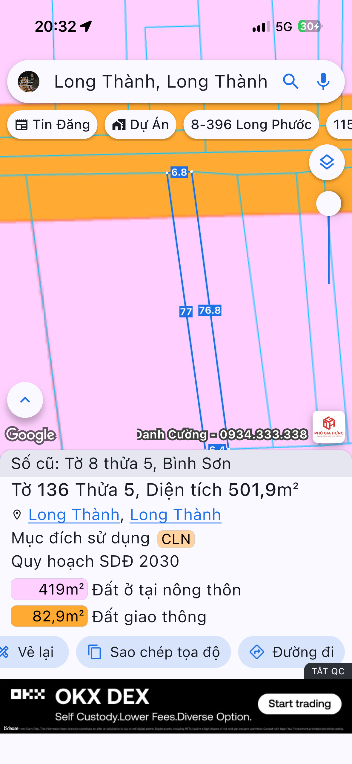Bán nhà 510m² ngang 6,8m giá 3.5 tỷ tại Xã Long Thành