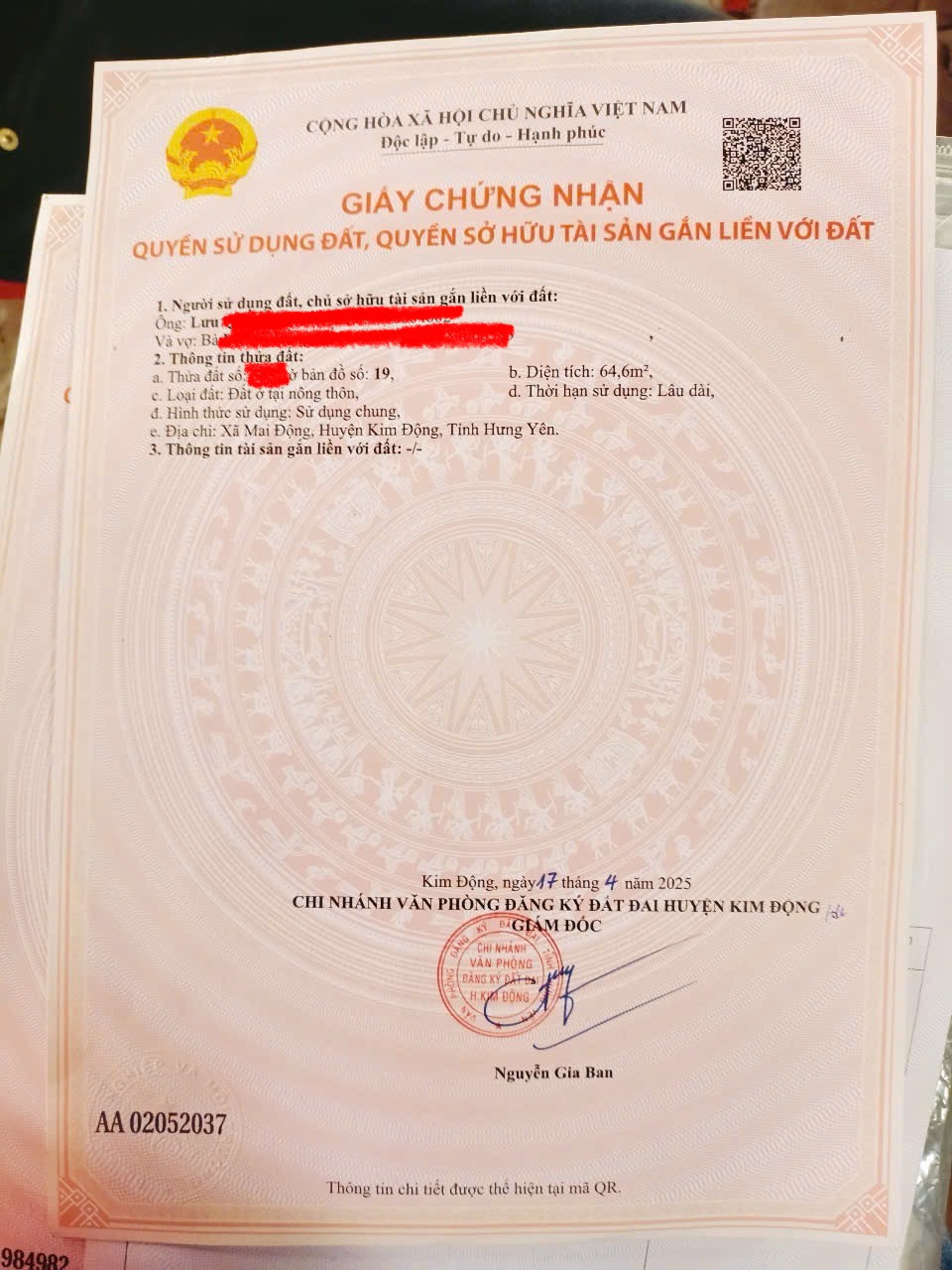 1.1 tỷ lô đất tại Hạnh Lâm Kim Động