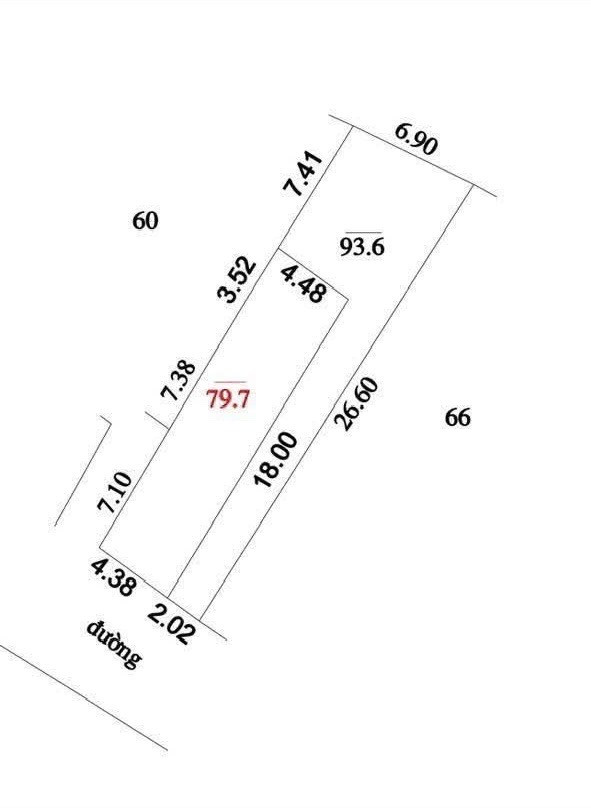 Bán đất 80m² full thổ cư ngang 4,38m giá 3.8 tỷ tại Xã Mễ Sở
