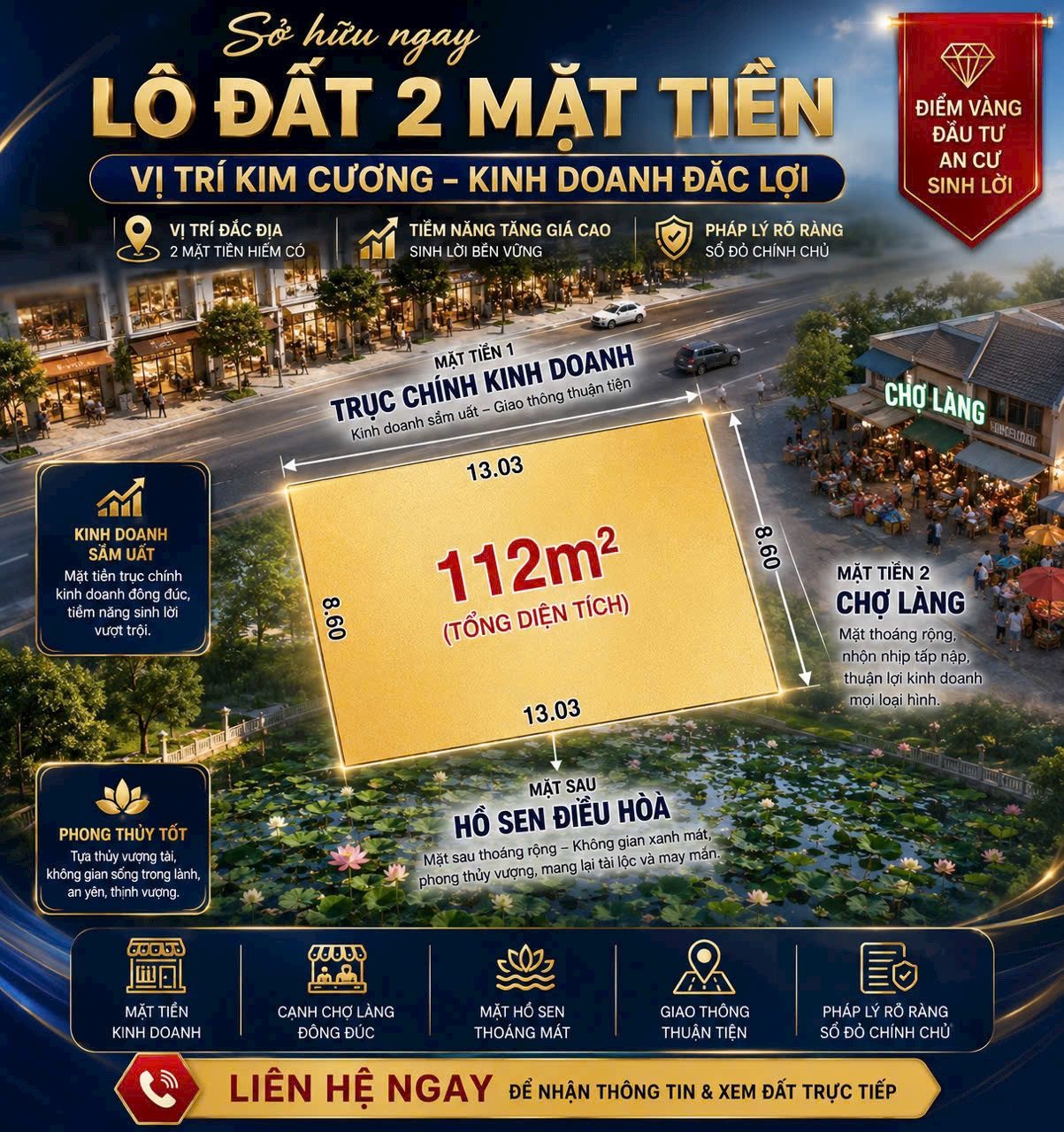 ⚠️⚠️𝐇𝐚̀𝐧𝐠 𝐭𝐫𝐮̣𝐜 𝐜𝐡𝐢́𝐧𝐡 𝐤𝐢𝐧𝐡 𝐝𝐨𝐚𝐧𝐡 𝐯𝐢𝐞𝐰 𝐡𝐨̂̀ 𝐬𝐞𝐧 𝐜𝐮̛̣𝐜 𝐡𝐢𝐞̂́𝐦 𝐥𝐚̂̀𝐧 đ𝐚̂̀𝐮 𝐱𝐮𝐚̂́𝐭 𝐡𝐢𝐞̣̂𝐧 𝐭𝐫𝐞̂𝐧 𝐭𝐡𝐢̣ 𝐭𝐫𝐮̛𝐨̛̀𝐧𝐠 𝐕𝐚̆𝐧 𝐆𝐢𝐚𝐧𝐠

🔖Vị trí: Phú Trạch - Mễ Sở - Văn Giang - Hưng Yên.
🔹Diện tích: 112m2 (đất ở 100%). Mặt tiền chính rộng đẹp có thể phân lô.
🔹Trục ch