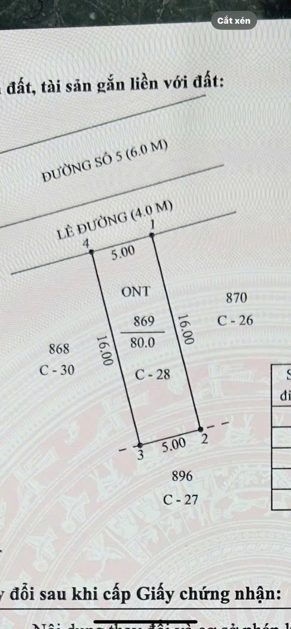 🏠BÁN NỀN C28 ĐƯỜNG SỐ 5 – KDC PHONG ĐIỀN – CẦU VÀM XÁNG – XÃ PHONG ĐIỀN, CẦN THƠ.