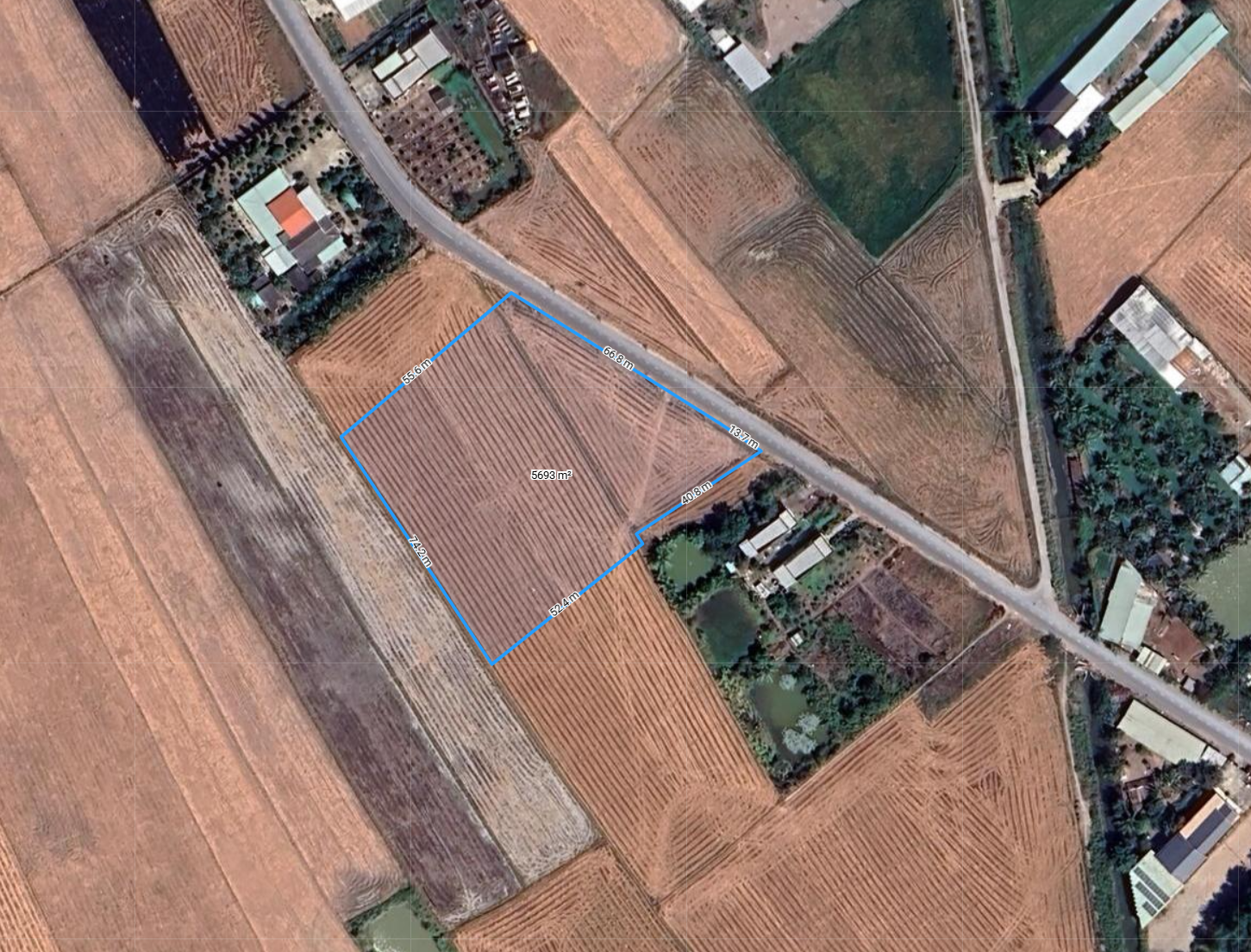 Bán đất 5692.7m² ngang 80m giá 3 tỷ Xã Mỹ Lệ