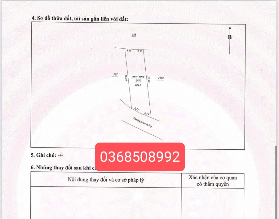 Bán đất 109m² ngang 6,5m giá 760 triệu Xã Nam Hòa