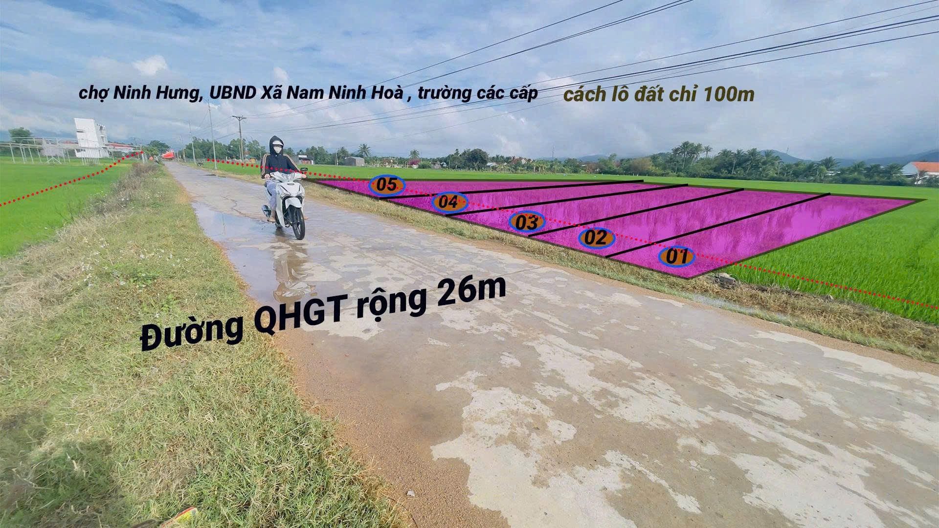 🔥 2 LÔ ĐẤT GẦN UỶ BAN XÃ NAM NINH HOÀ (NINH HƯNG CŨ )  đường qh rộng tới 26m🔥