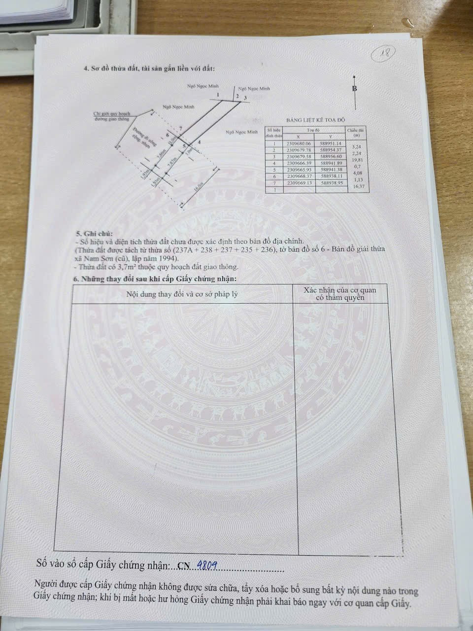 Bán Đất 75m2 có sẵn 75 m2 thổ cư giá 3 tỷ tại - Chọn - Xã Nam Sơn Huyện An Dương Hải Phòng
