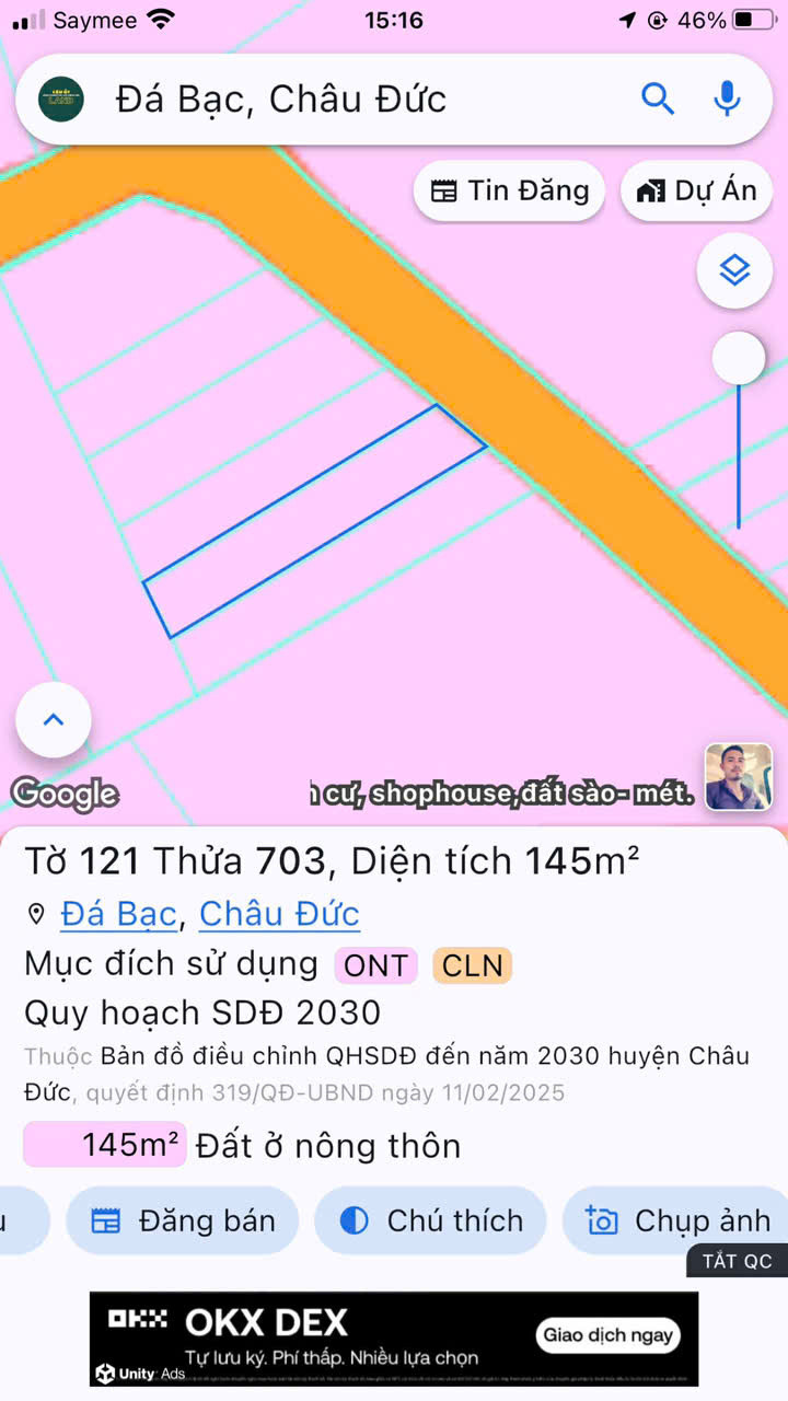 Bán đất 145m² ngang 5m giá 550 triệu Xã Nghĩa Thành