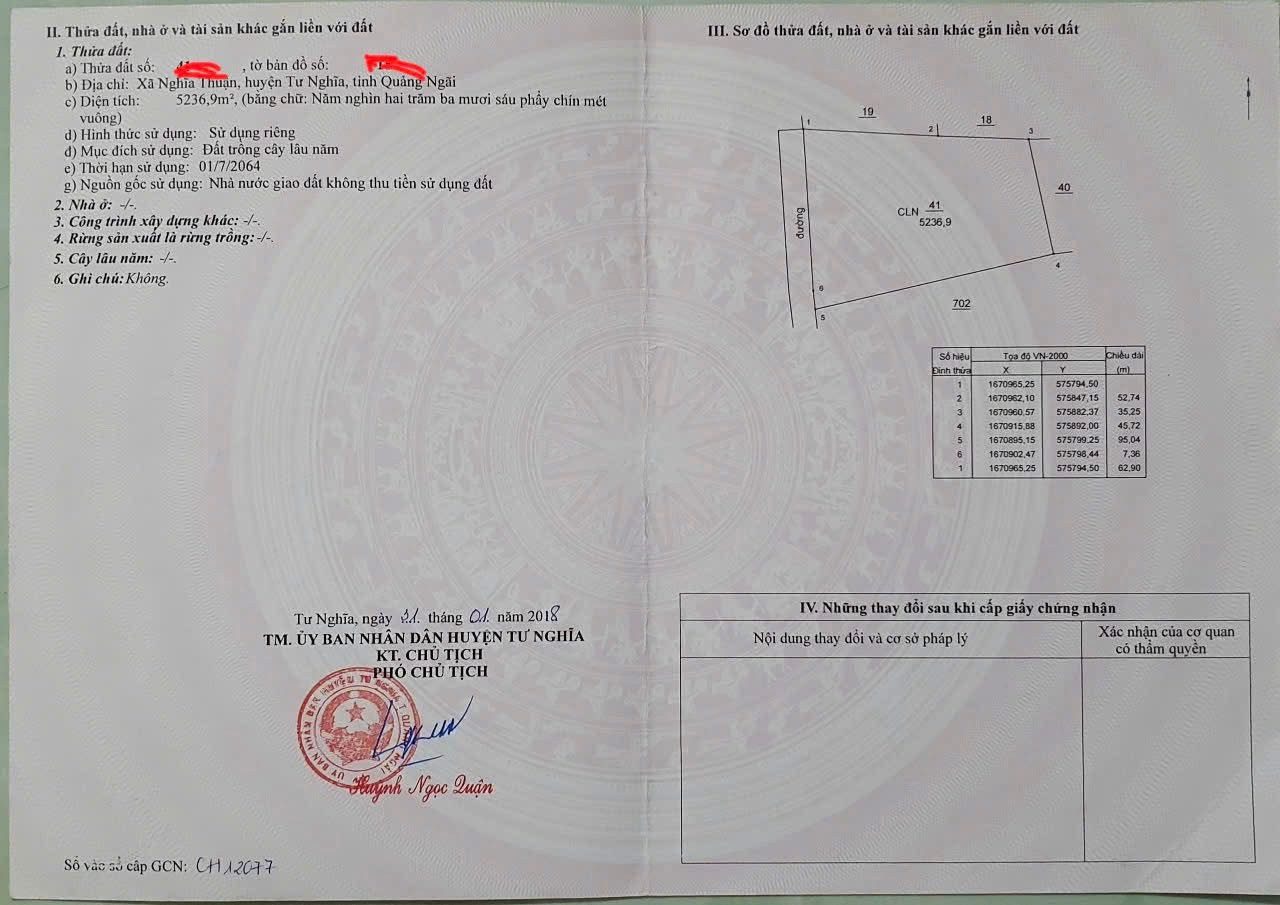 Bán hơn 10 sào đất cây lâu năm nghĩa thuận