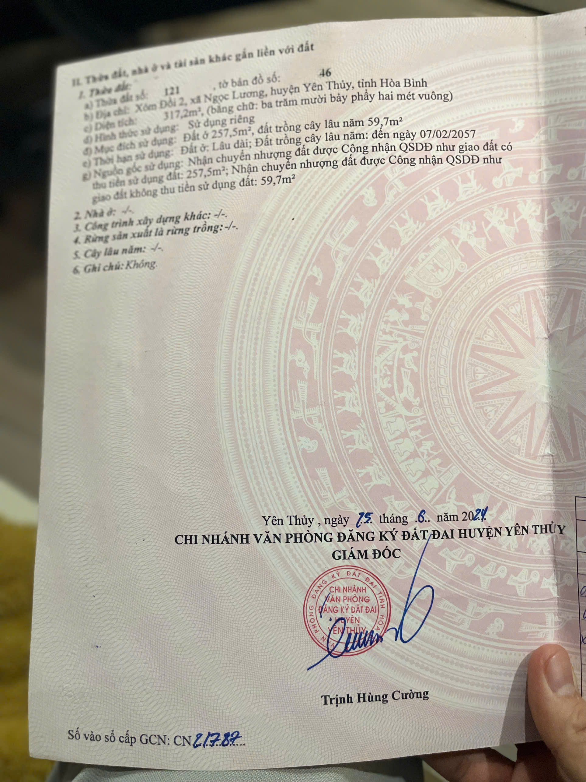 Bán đất nền cạnh trường liên cấp Tiểu Học & THCS Ngọc Lương, Xã Yên Trị, Tỉnh Phú Thọ (Xã Ngọc Lương, Huyện Yên Thủy, Tỉnh Hòa Bình - Trước khi sát nhập)