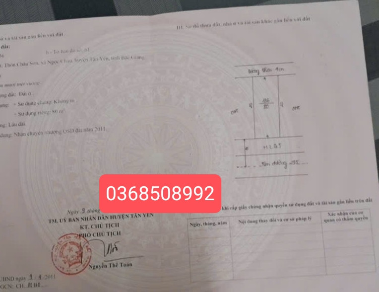Bán đất 80m² ngang 4m giá 2.55 tỷ Xã Ngọc Thiện