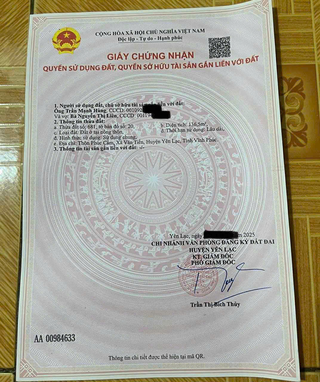 Bán đất 136.5m² ngang 5m giá 2.5 tỷ Xã Nguyệt Đức