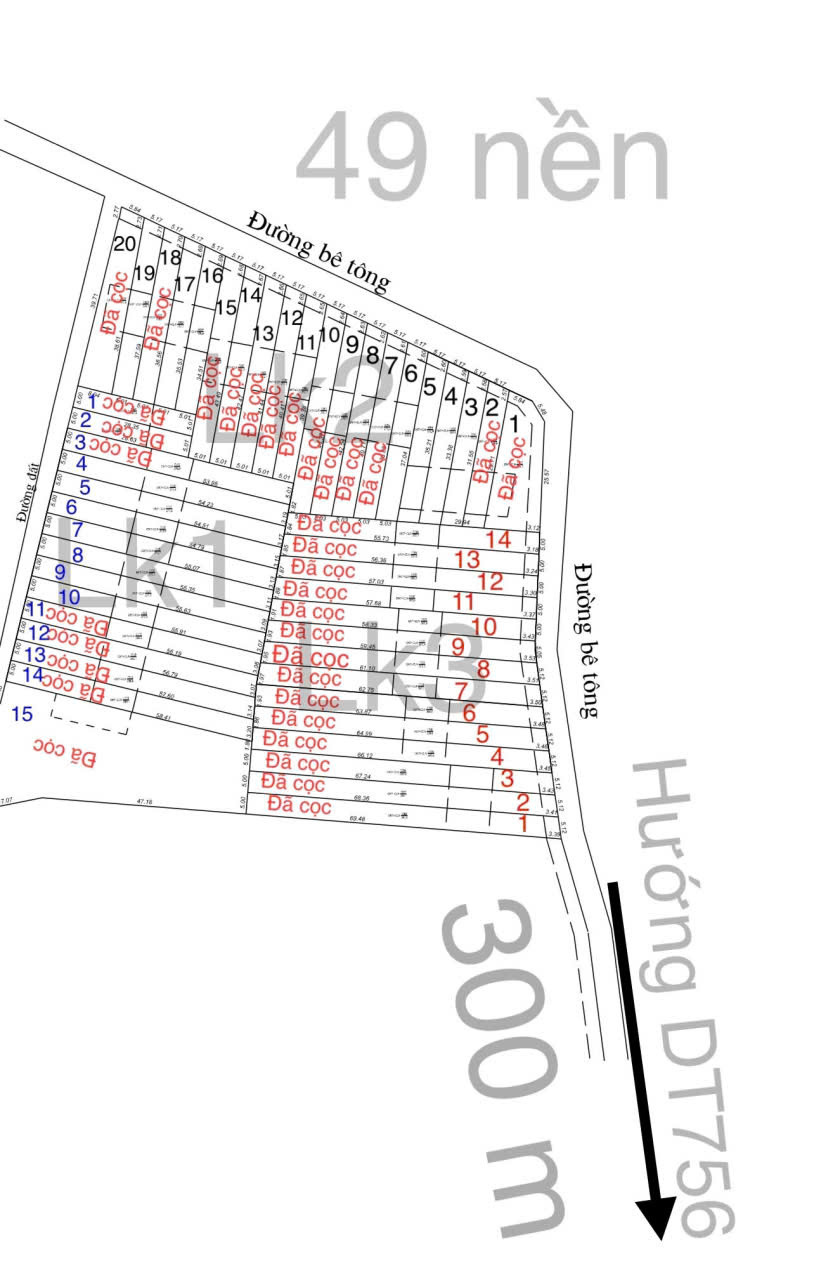 Bán đất 300m² có sẵn 50m² thổ cư ngang 5m tại Xã Nha Bích