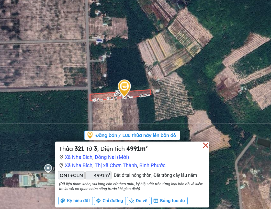 ĐẤT 4988M², NGANG 25M, CHƠN THÀNH, BÌNH PHƯỚC