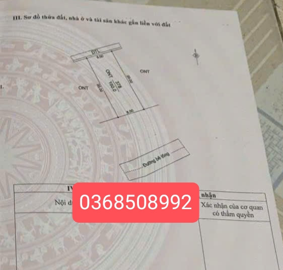 Bán đất 160m² ngang 8m giá 1.55 tỷ Xã Nhã Nam