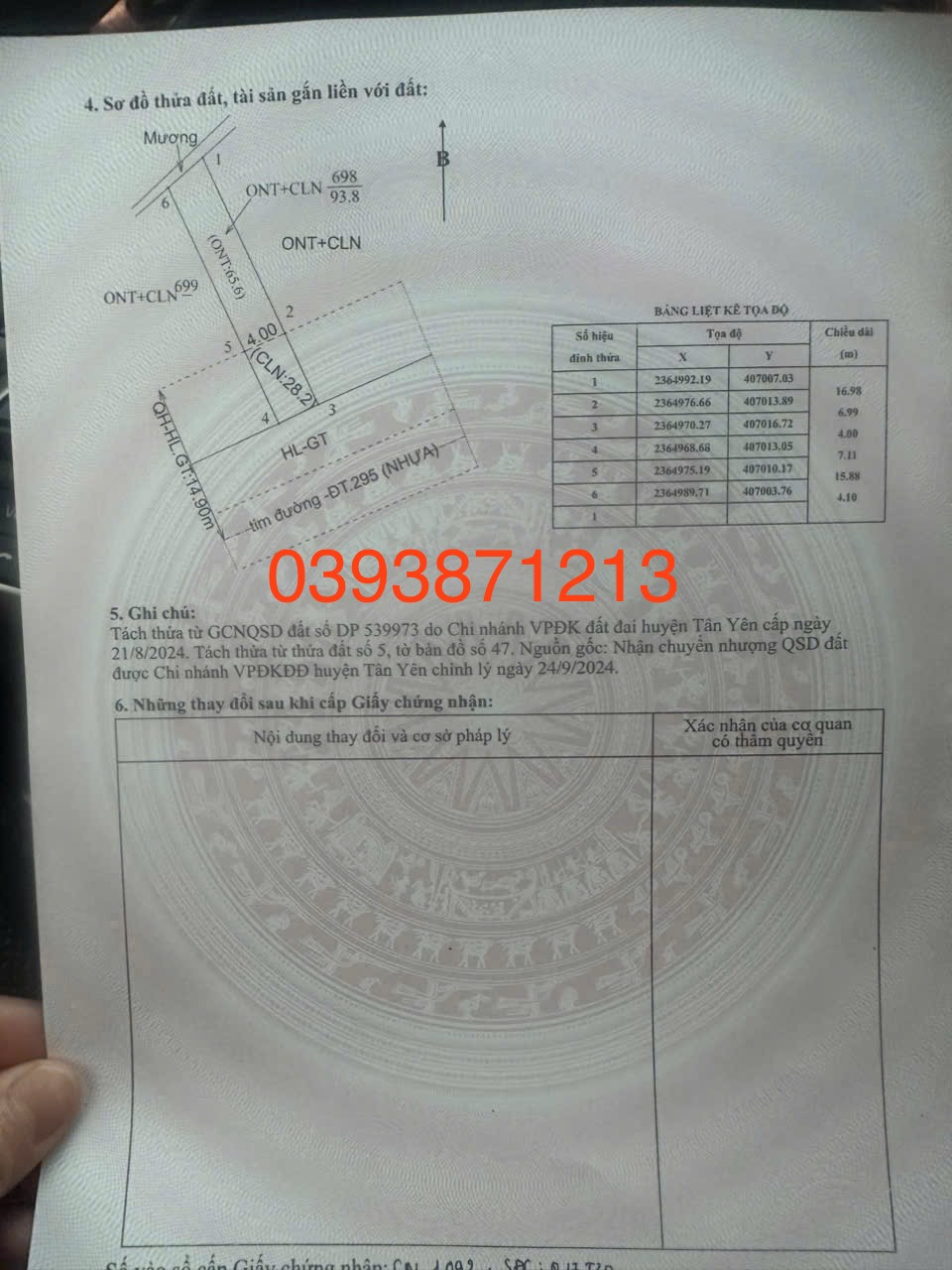 Bán đất 65,6m² ngang 4m giá 1.98 tỷ Xã Nhã Nam