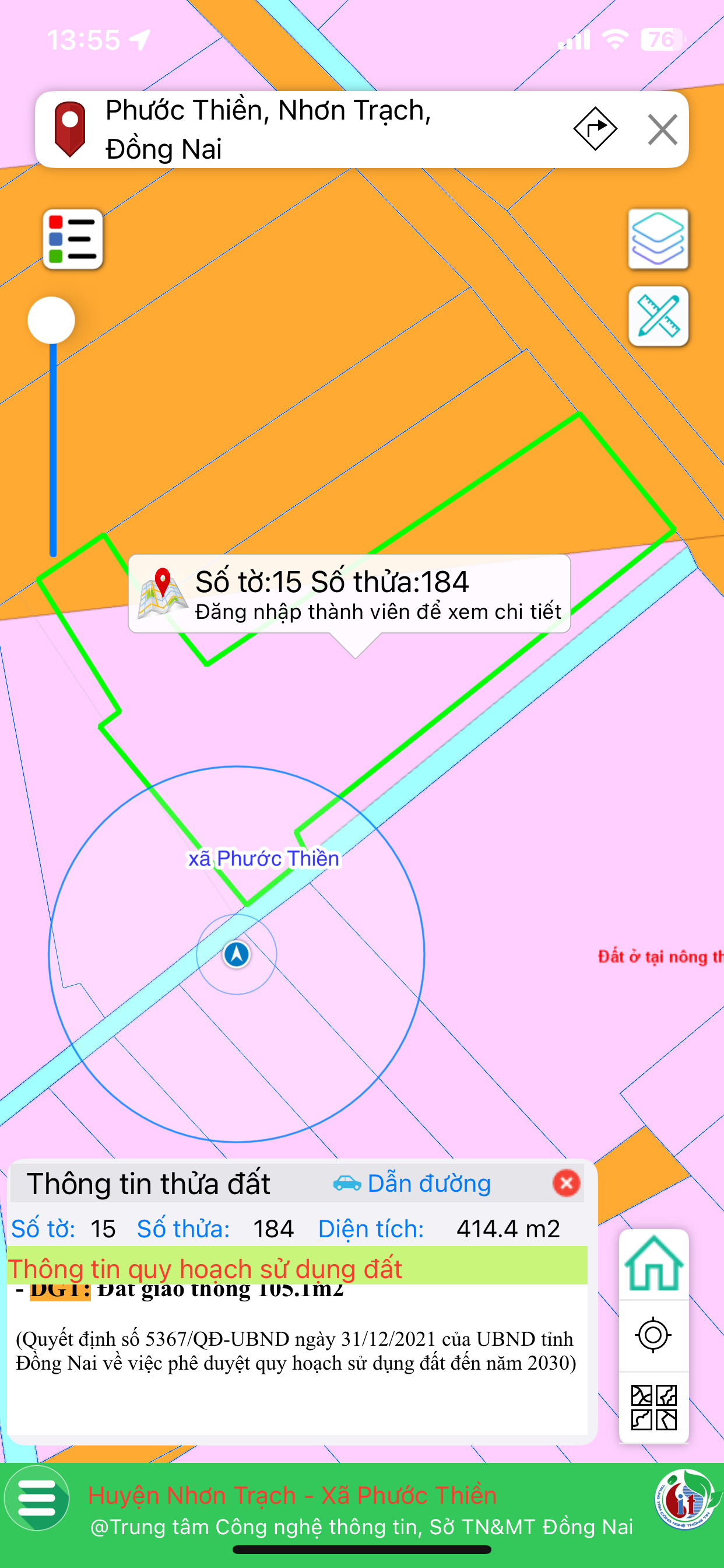 Bán đất 218 m ,ngang 6m giá 4,5 tỷ tại Phường Nhơn Trạch