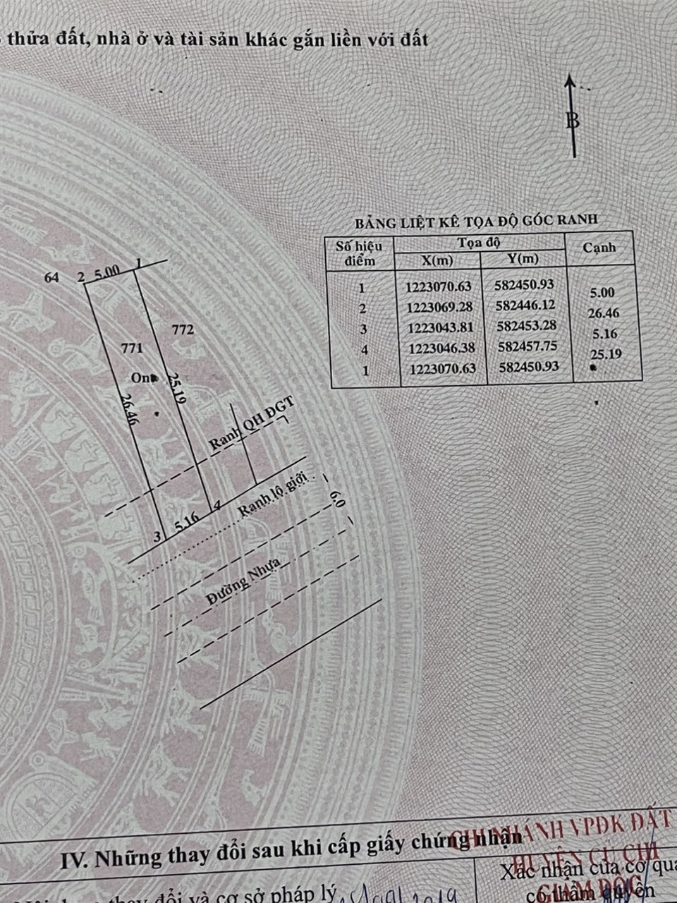 Bán đất 129m² có sẵn 104m² thổ cư ngang 5m giá 1.8 tỷ tại Xã Nhuận Đức