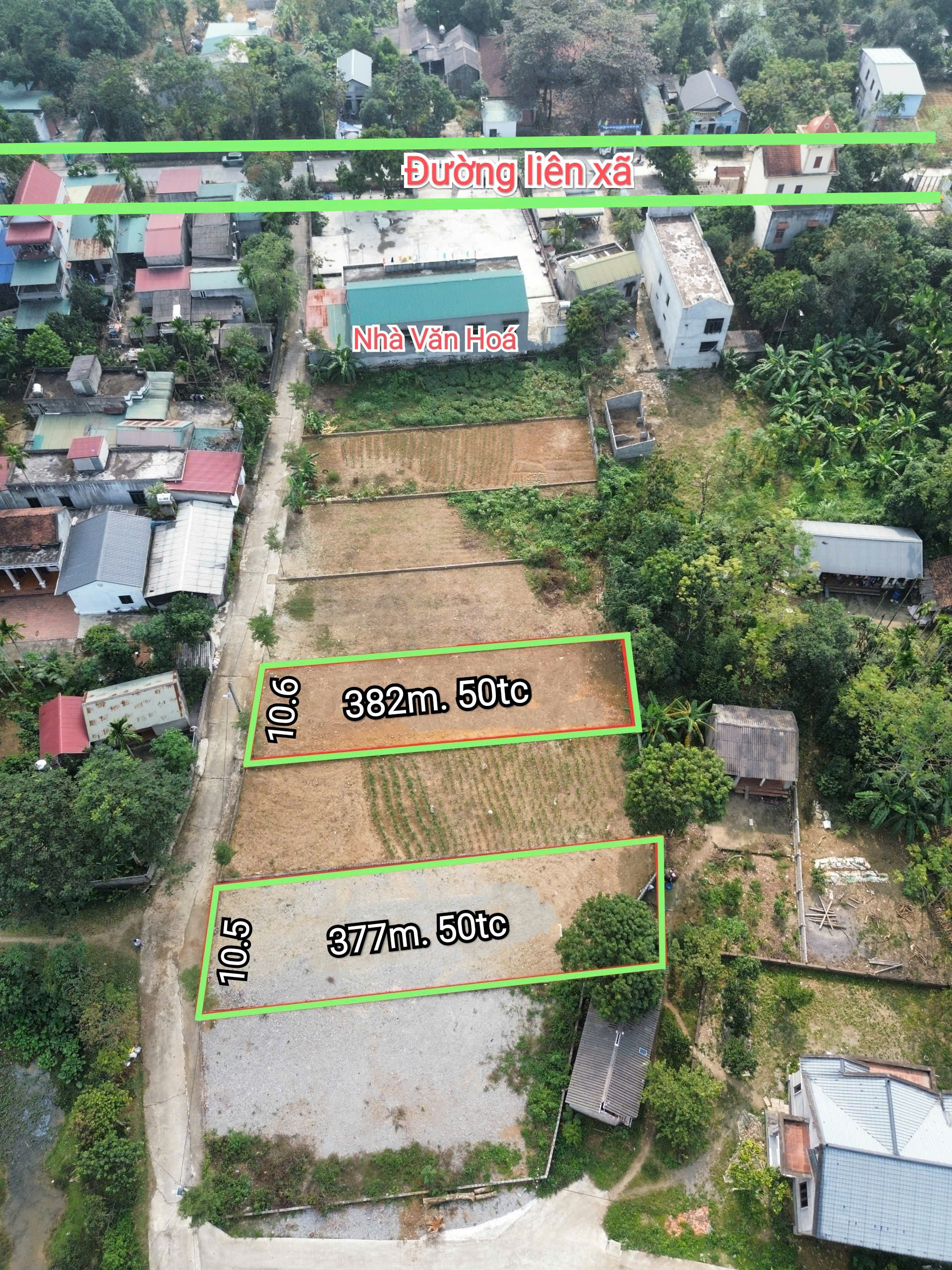 2 lô đất 377m và 382m - Cư Yên, Lương Sơn - Giá hơn 6tr/m