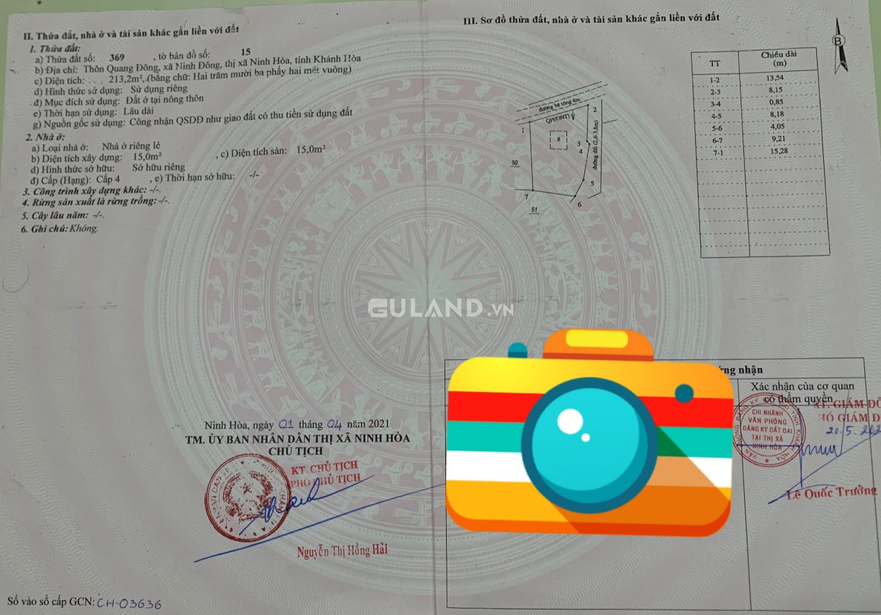 0938113403 Bán đất full thổ cư Phường Ninh Hòa 213m² ngang 13m giá 1.25 tỷ tại Xã Ninh Đông Thị xã Ninh Hòa
